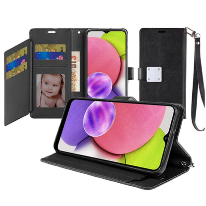 For iPhone 15 Plus (6.7") Wallet Cases PU Leather with Credit Card /ID /Cash Holder Slot Dual Flip Book Pouch, Stand and Strap Case Cover