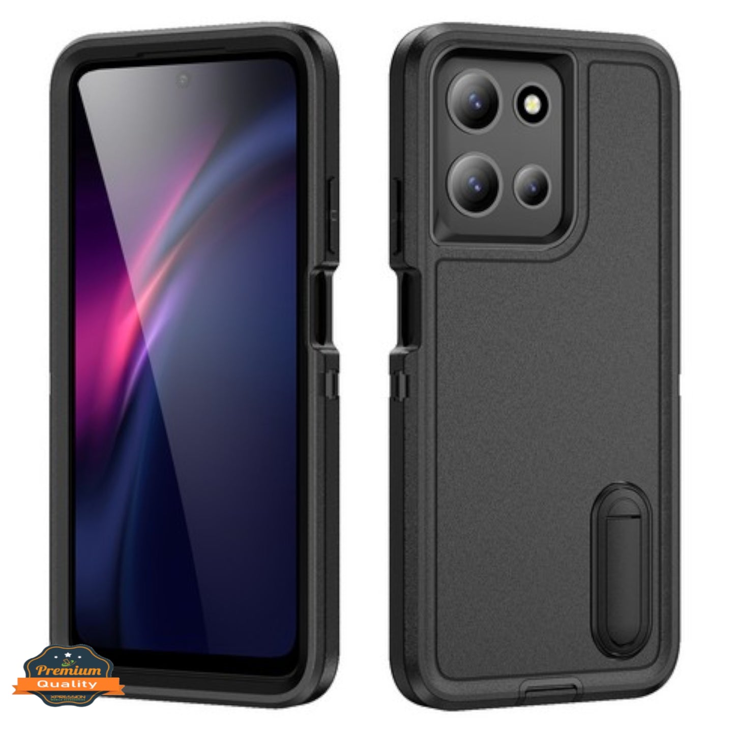 For Motorola Moto G 5G 2026 / Moto G Play 2026 Sturdy Shockproof Hybrid with Built-in Kickstand – Heavy Duty Protection, Drop-Resistant Case Cover