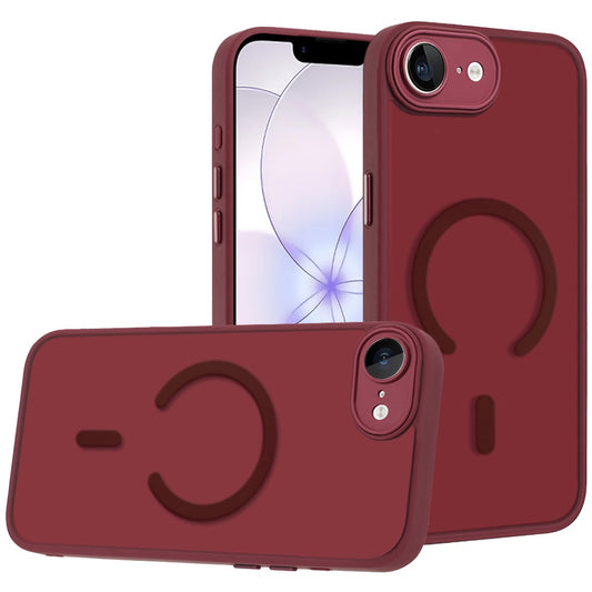 Phone Case for Apple iPhone 17E /16E/SE4 Matte Frosted Magnetic Back Hybrid Hard PC Soft TPU Camera Protection Slim Shock Absorbing Anti Fingerprint Cover