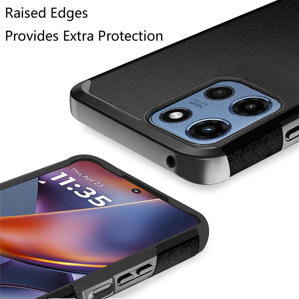 For Motorola Moto G Stylus 5G 2025 Tough Hybrid Dual Layer Hard PC TPU Rubber Bumper, Shock Absorption, Screen Protector Included Case Cover