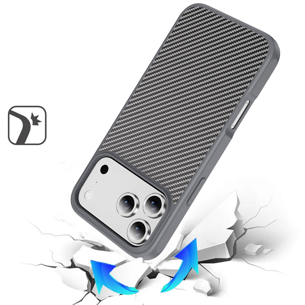 Magnetic Carbon Fiber Hybrid 2.0mm Rugged Compatible with MagSafe Shockproof Durable Protective Grip