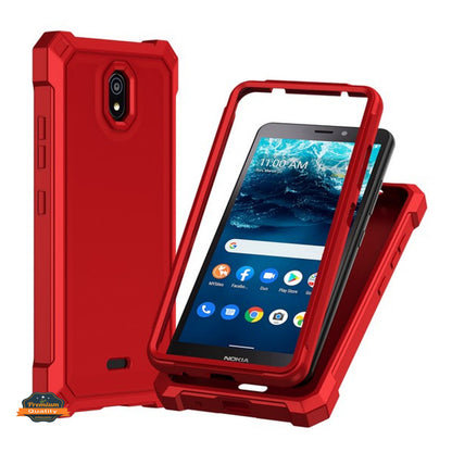 For BLU View Speed 5G Full-Body Dual Layer Hybrid Case Slim, Drop-Proof TPU Hard PC, Durable Corner Front Bumper Protector Case Cover