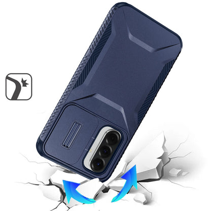 For Samsung Galaxy A57 Slim Fit Shockproof Hybrid with Slide Camera Window Covering, Rugged Tpu Silicone Hard PC Bumper Case Cover