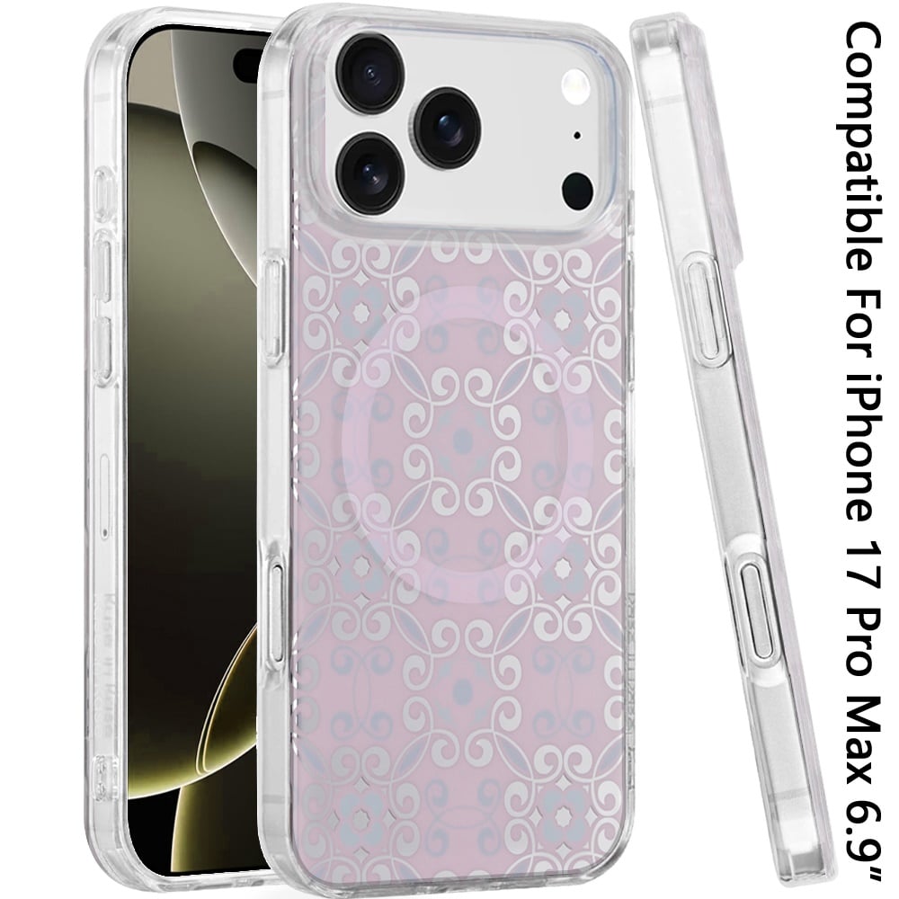 Phone Case for Apple iPhone 17 Pro Max (6.9") Stylish Design Shockproof Magnetic Magsafe Compatible TPU IMD Print Rugged Grip Drop Protection Slim Fashion Cover