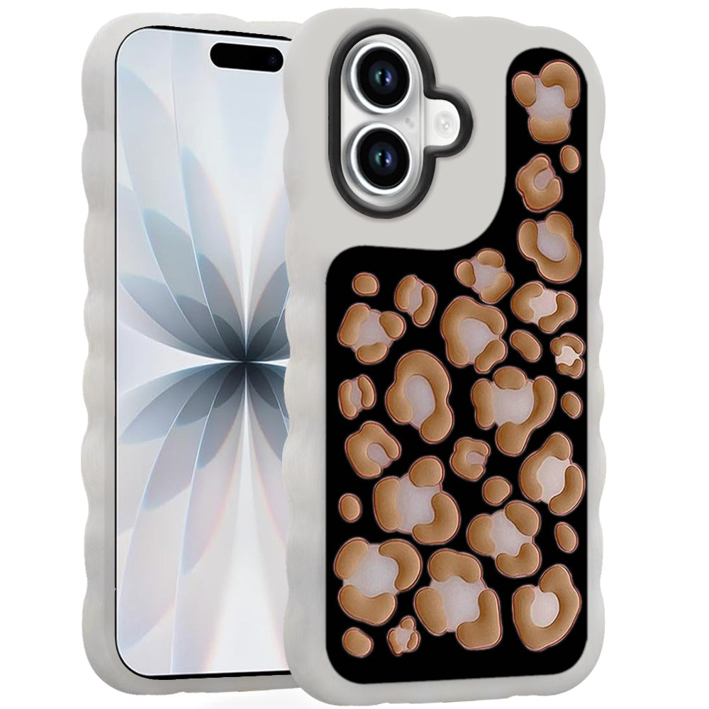 Phone Case for Apple iPhone 17 Fashionable Silicone Textured Decorative Design Pattern Protective Rubber TPU Hybrid Protection Cover