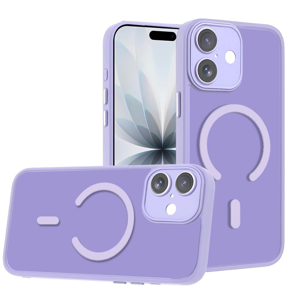 Phone Case for Apple iPhone 17 (6.3") Matte Frosted Magnetic Back Hybrid Hard PC Soft TPU Camera Protection Slim Shock Absorbing Anti Fingerprint Cover