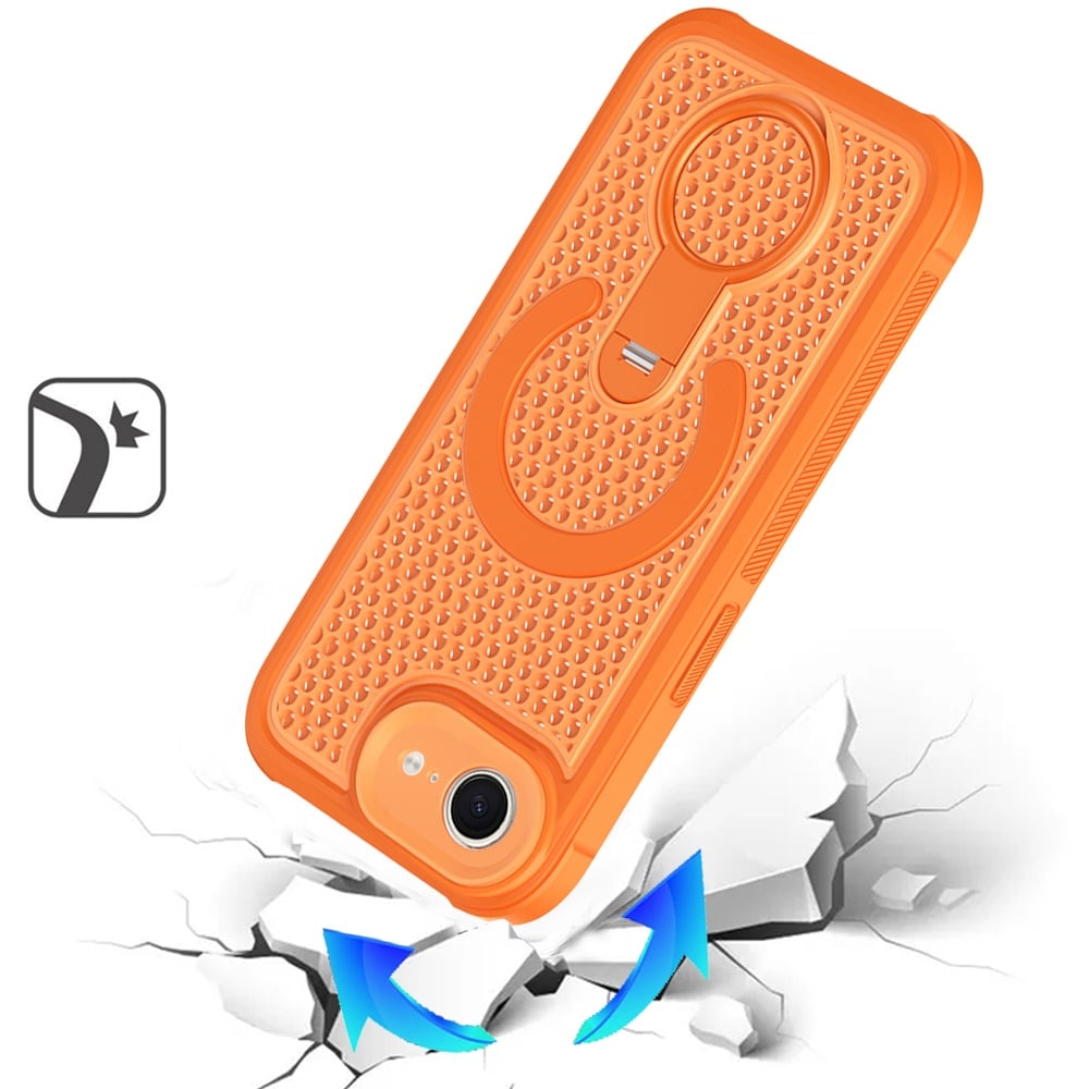 Phone Case for Apple iPhone 17E /16E/SE4 Magnetic Honeycomb Hybrid Rugged Armor Ring Kickstand Dual Layer Shock Absorbing Hard PC Soft TPU Cover