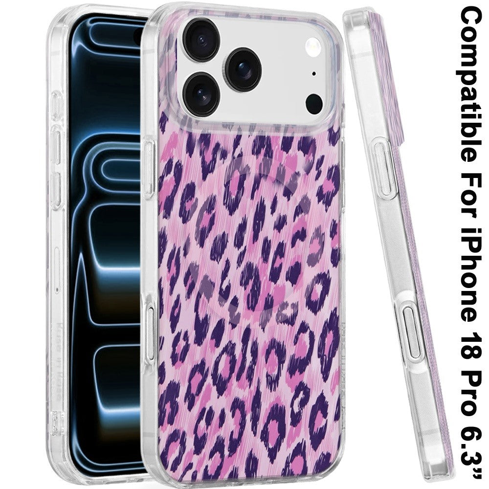Phone Case for Apple iPhone 18 Pro/ iPhone 17 Pro Stylish Design Shockproof Magnetic Magsafe Compatible TPU IMD Print Rugged Grip Drop Protection Slim Fashion Cover