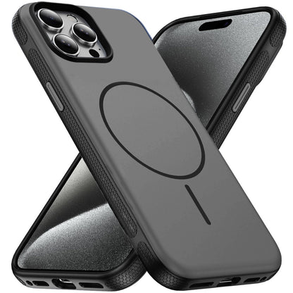 Phone Case for Apple iPhone 15 Pro Super Magnetic Compatible with MagSafe Matte Hybrid TPU Shockproof Protective Durable Grip Edge Slim Fit Cover