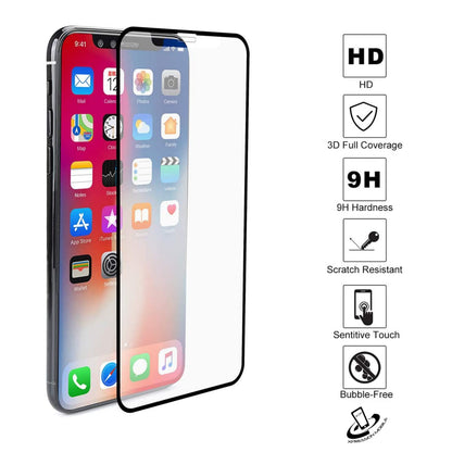 For Apple iPhone 12 /12 Pro Tempered Glass Screen Protector, Black Edge HD Clear, Scratch Resistant, Anti-Fingerprint, Easy Install, 9H Hardness Protector Clear Black