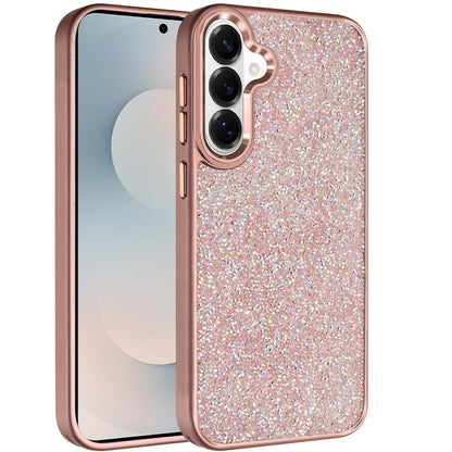 For Samsung Galaxy S26 Crystal Sparkle Diamond Glass Full Mini Glitter Bling Frame TPU Hybrid Protective Case Cover