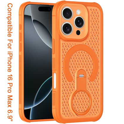 Phone Case for iPhone 16 Pro Max (6.9") Magnetic Honeycomb Hybrid Rugged Armor Kickstand Dual Layer Shock Absorbing Hard PC Soft TPU Cover
