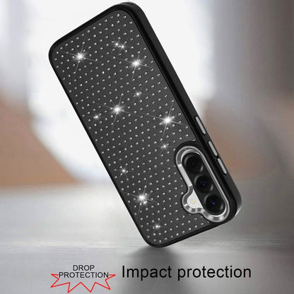Phone Case for Samsung Galaxy A27 Luxury Diamond Bling Sparkle Chrome Metallic Edge Shockproof Durable Protective Stylish Premium Hybrid Design Cover