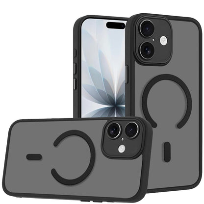 Phone Case for Apple iPhone 17 (6.3") Matte Frosted Magnetic Back Hybrid Hard PC Soft TPU Camera Protection Slim Shock Absorbing Anti Fingerprint Cover
