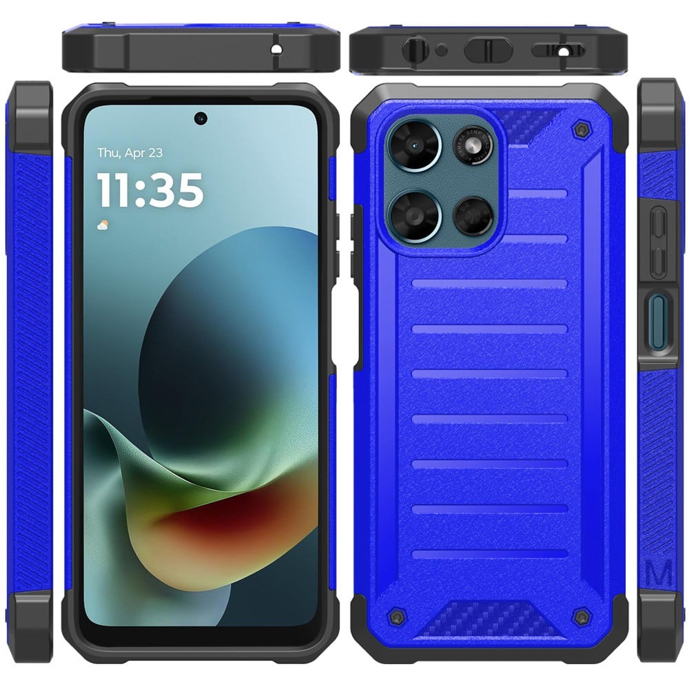 For Motorola Moto G 5G 2026/2025 Tough Lined Design Hybrid Shockproof Protective Rugged TPU Hard PC with Durable Grip Case Cover