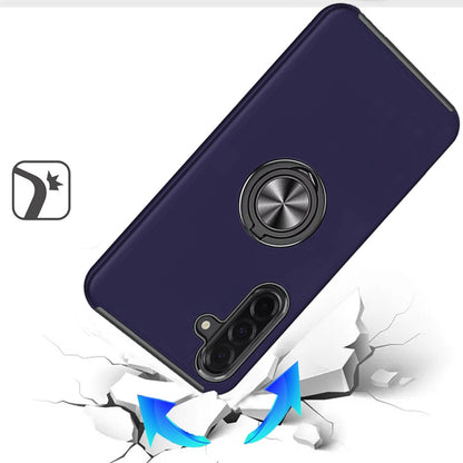 For Samsung Galaxy A37 Hybrid 360 Degree Rotatable Metal Invisible Ring Stand Holder Slim Fit Magnetic Car Mount Shockproof Case Cover