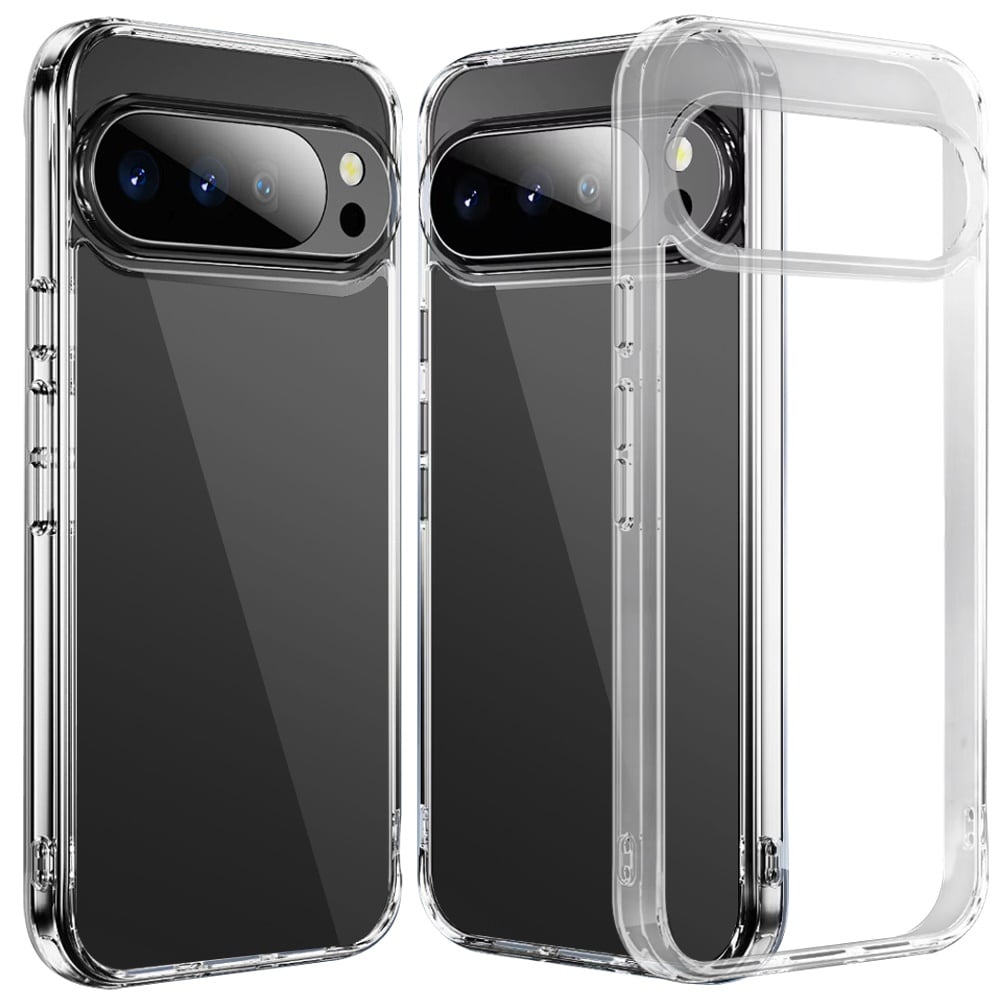 Phone Case for Google Pixel 11 Pro XL Crystal Transparent Thick 2.0mm Shockproof Chrome Button Durable Grip Camera Protection Hybrid Design Cover Clear