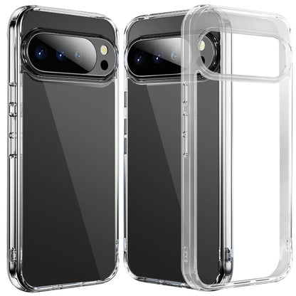 Phone Case for Google Pixel 11 Pro XL Crystal Transparent Thick 2.0mm Shockproof Chrome Button Durable Grip Camera Protection Hybrid Design Cover Clear