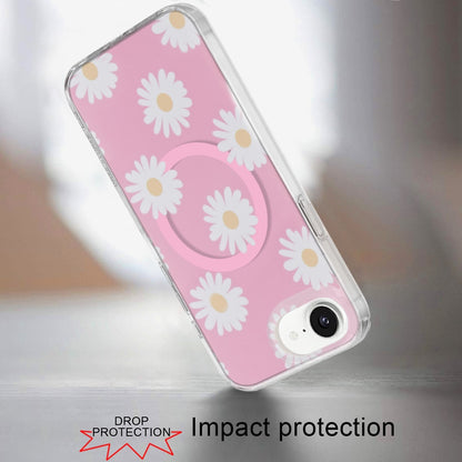 For Apple iPhone 17E /16E Stylish Pattern Fashion IMD Printed Design TPU Double Layer Slim Shockproof with Magnetic Back Case Cover