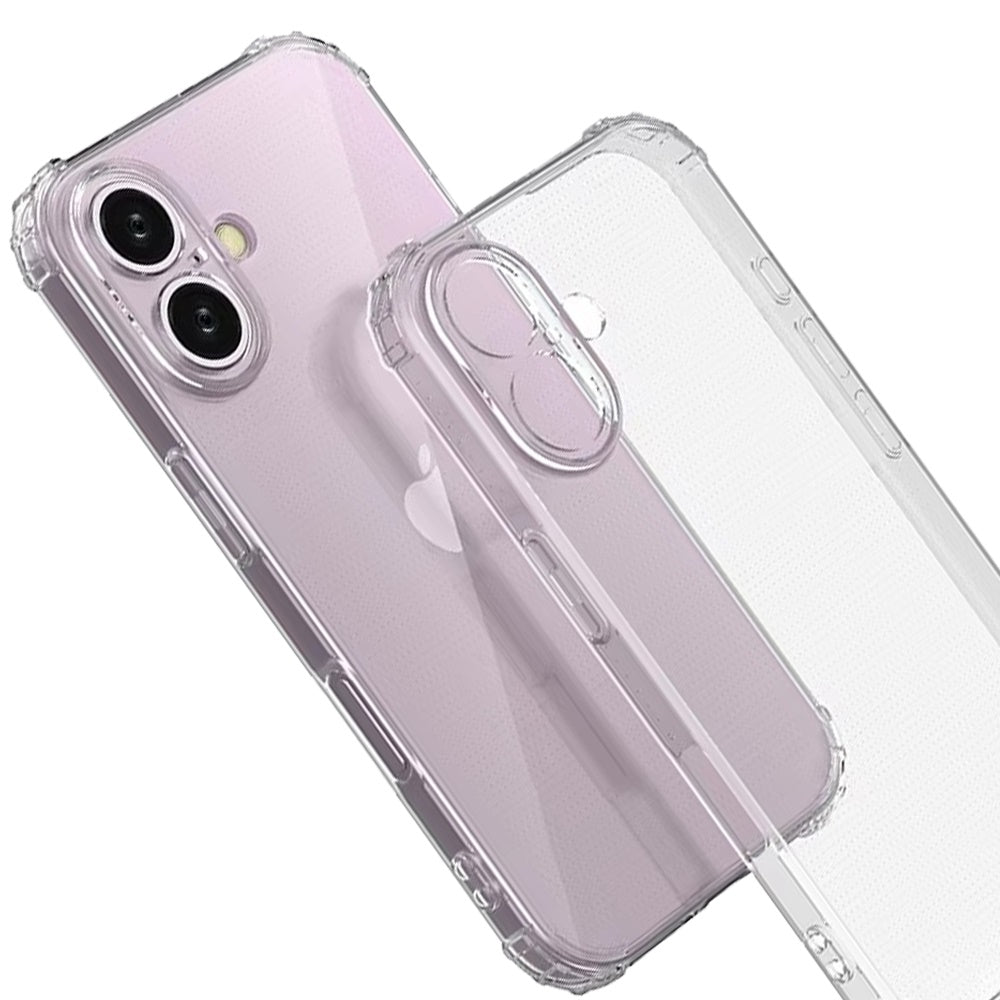 For Apple iPhone 17 Hybrid Transparent Thick TPU Rubber Silicone 4 Corners Gel Shockproof Protective Slim Back Case Cover Clear