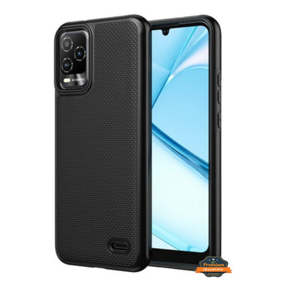 For Cloud Mobile Stratus C8 Dual Layer Slim & Tough Hybrid Shockproof Heavy Duty Rubber TPU Matte with Textured Rugged Shell Protection Case Cover