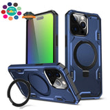 For Apple iPhone 15 Pro Max Hybrid Magnetic Ring Stand Invisible Foldable Military Grade Shockproof Fit with Magsafe  Phone Case Cover