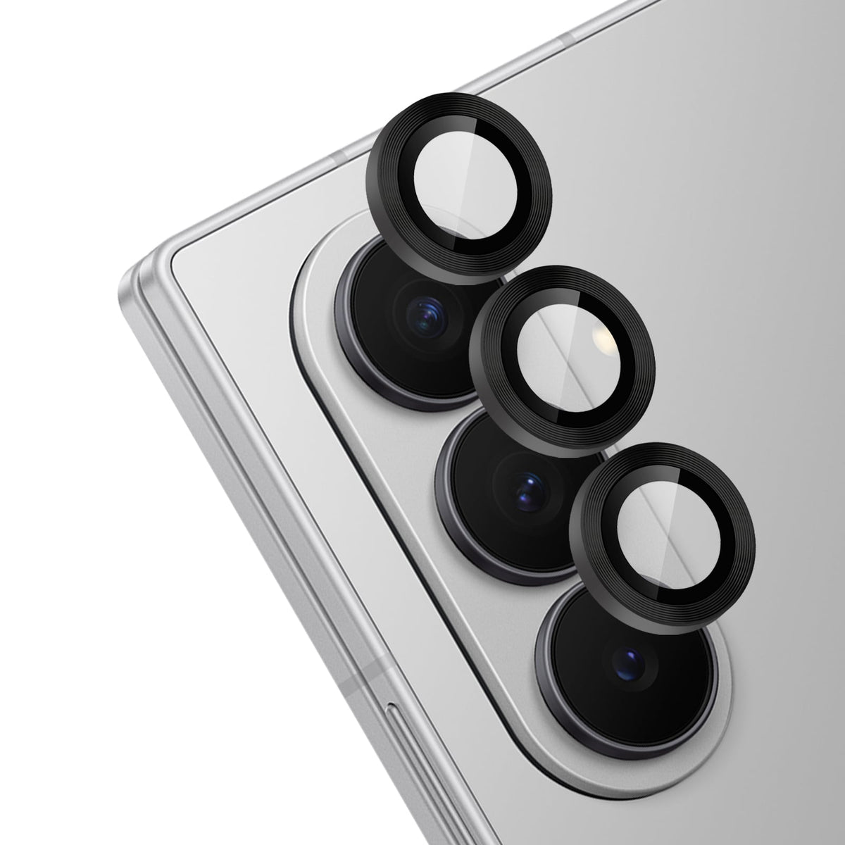 Camera Lens Protector for Samsung Galaxy Z Fold 8 Camera Lens Protector Tempered Glass Metal Frame Scratch Resistant HD Clear Precision Fit