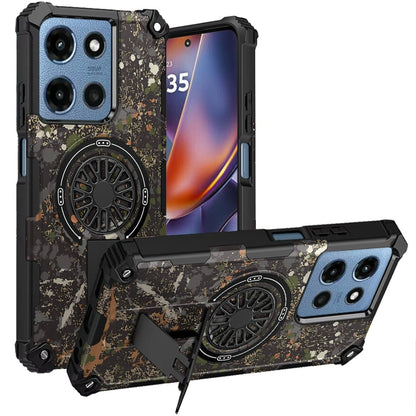 Phone Case for Motorola Moto G 5G 2026 / 2025 Stylish Design Magnetic Car Mount Friendly Hybrid Rugged Grip Shockproof Kickstand Textured Armor Durable Cover Natural Splash Paint