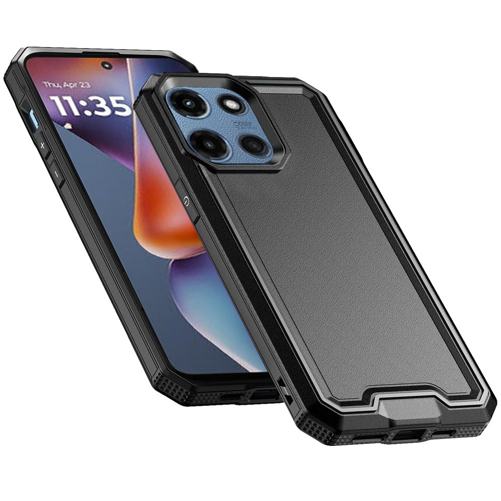 For Motorola Moto G 5G 2025 Tough Modern Fused Hybrid Armor Hard PC TPU Rubber Shockproof Drop Protection Impact Case Cover