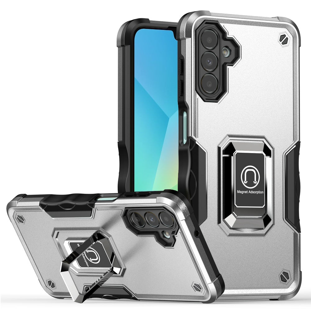 Hybrid Stand Magnetic Ring Holder Kickstand Heavy Duty Rugged Drop Silicone & Hard PC Shockproof