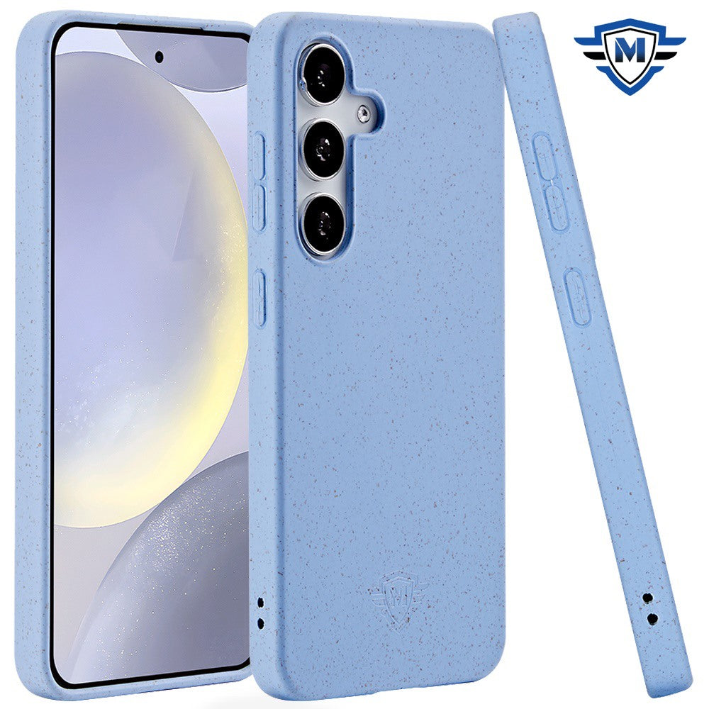 For Samsung Galaxy S24+ Plus Wheat Fiber Eco Slim Shock Protection Durable Grip Lightweight Bio Material Design for Plus Series Case Cover Light Blue