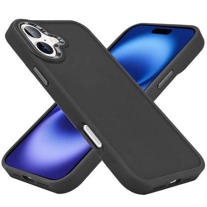 For Apple iPhone 17 (6.3") Slim Fit Thin Hybrid,Frosted Matte Polished Acrylic Hard PC with TPU Rubber Frame Case Cover