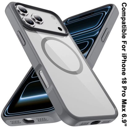 Phone Case for Apple iPhone 18 Pro Max Transparent Magnetic HQ Shockproof Hybrid 2.0mm Thick AntiSlip Grip Drop Protection Rugged Clear Durable Impact Cover