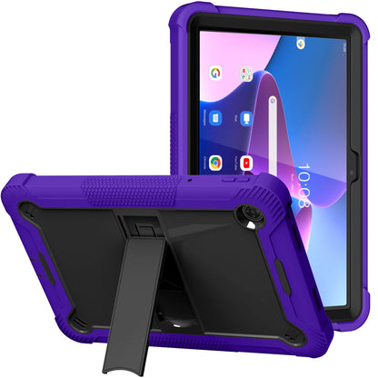 For Shockproof Hybrid Case with Slide Kickstand, Tough Protection Strong Tablet Hybrid Heavy Duty Armor Purple Tablet Case Cover
