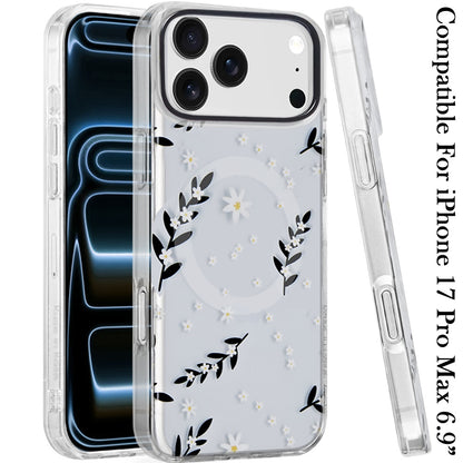 Phone Case for Apple iPhone 17 Pro Max (6.9") Stylish Design Shockproof Magnetic Magsafe Compatible TPU IMD Print Rugged Grip Drop Protection Slim Fashion Cover