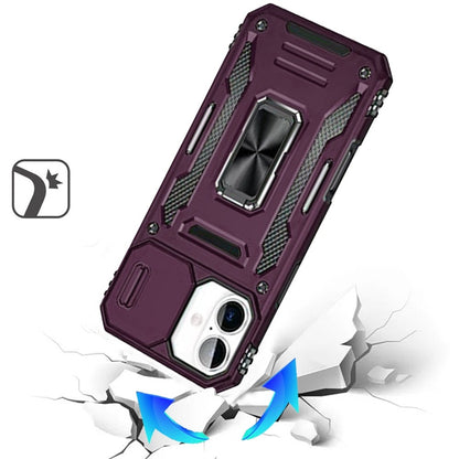 Tough Metal Ring Shockproof Sliding Camera Window Hybrid Armor Rugged Anti Slip Heavy Duty Grip