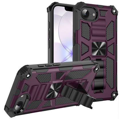 Built in Magnetic Hiden Kickstand Shockproof Rugged Armor Grip Hybrid Heavy Duty Anti Slip Protective Style