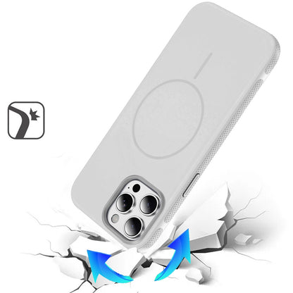 For Apple iPhone 15 Pro Max Super Magnetic Premium Edged Core Matte Thick Hybrid Drop Protection Shockproof Design Case Cover Clear
