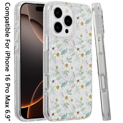 For iPhone 16 (6.1") Double Layer IMD Magnetic Hybrid Shockproof Protection Anti Scratch Durable Design Secure Grip Slim Profile Compatible Design Case Cover