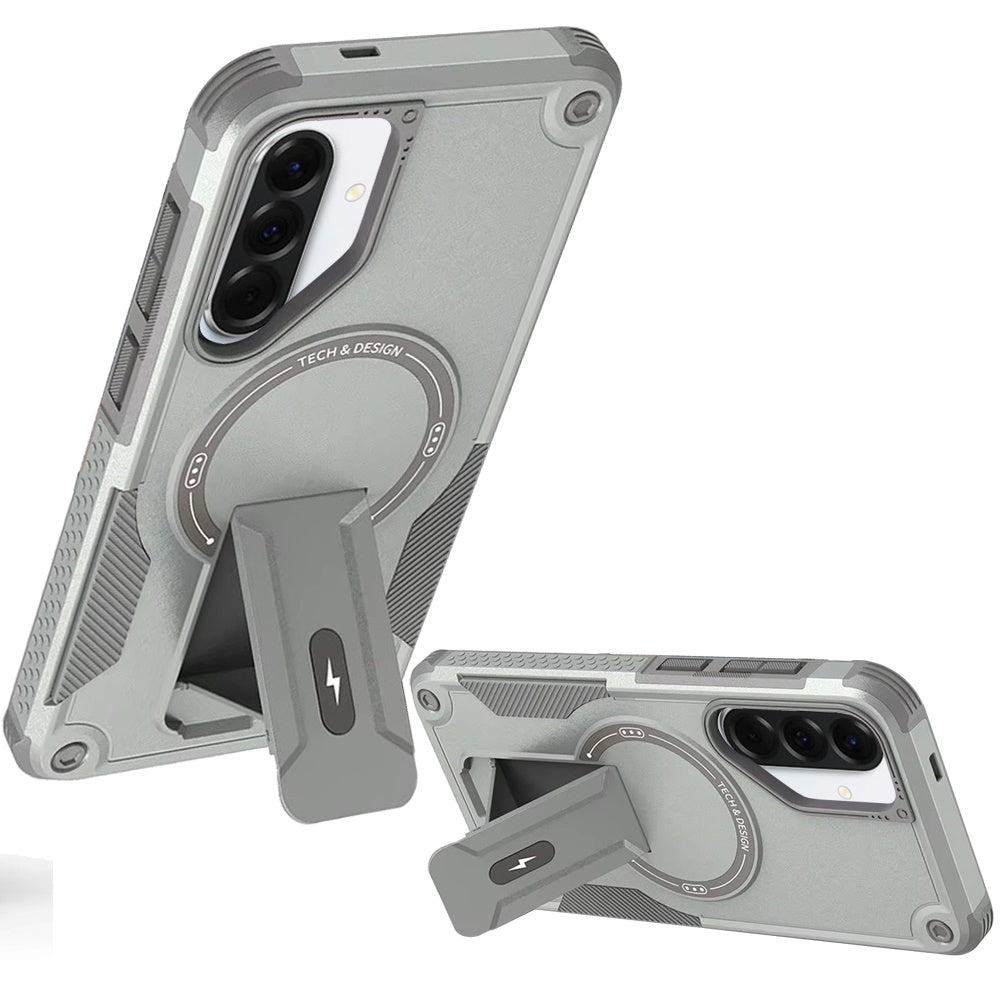 For Samsung Galaxy A57 Magnetic Invisible Kickstand Holder with Magsafe, Slim Fit Shockproof Hybrid Military Grade Heavy Duty Case Cover