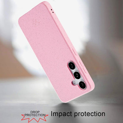 For Samsung Galaxy S24+ Plus Wheat Fiber Eco Slim Shock Protection Durable Grip Lightweight Bio Material Design for Plus Series Case Cover Pink