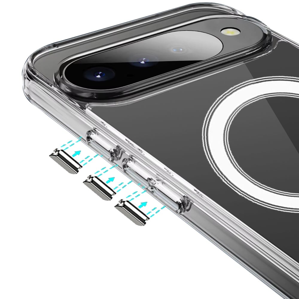 Phone Case for Google Pixel 11 Pro XL Thick Clear Hybrid Magnetic Circle Shock Absorbing Reinforced Corners TPU Heavy Duty Transparent Frame Bumper Cover Clear