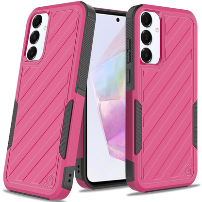 Phone Case for Samsung Galaxy A56 / A36 Rugged Shockproof Dual Layer Lined Armor Heavy Duty Impact Resistant Protective Grip Durable Everyday Protection Cover