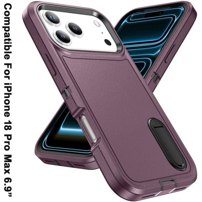 Phone Case for Apple iPhone 18 Pro Max 3in1 Tough Rugged Kickstand Shockproof Armor Grip Heavy Duty Drop Resistant Protective Hybrid Cover