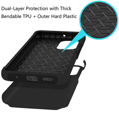 Phone Case for TCL K32 5G, TCL K33 5G Slim Tough Shockproof Heavy Duty Hybrid Armor Anti Slip Durable Grip Dual Layer TPU Protective Hard Shell Cover