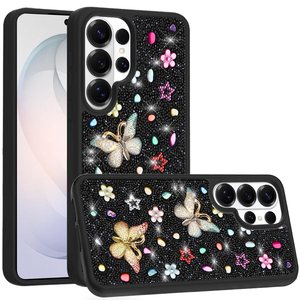 Phone Case for Samsung Galaxy S26 Ultra 3D Butterfly Diamond Bling Glitter Shockproof Stylish Protective Luxury Hybrid Sparkly Durable Grip Design Cover