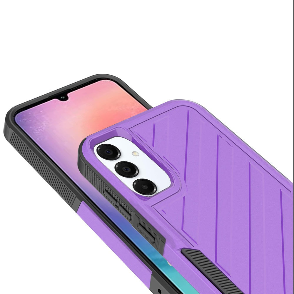 For Samsung Galaxy A26 Hybrid lined shockproof dual layer Rugged 2in1 Hard PC & Silicone TPU Non Slip Textured Tough Armor Case Cover