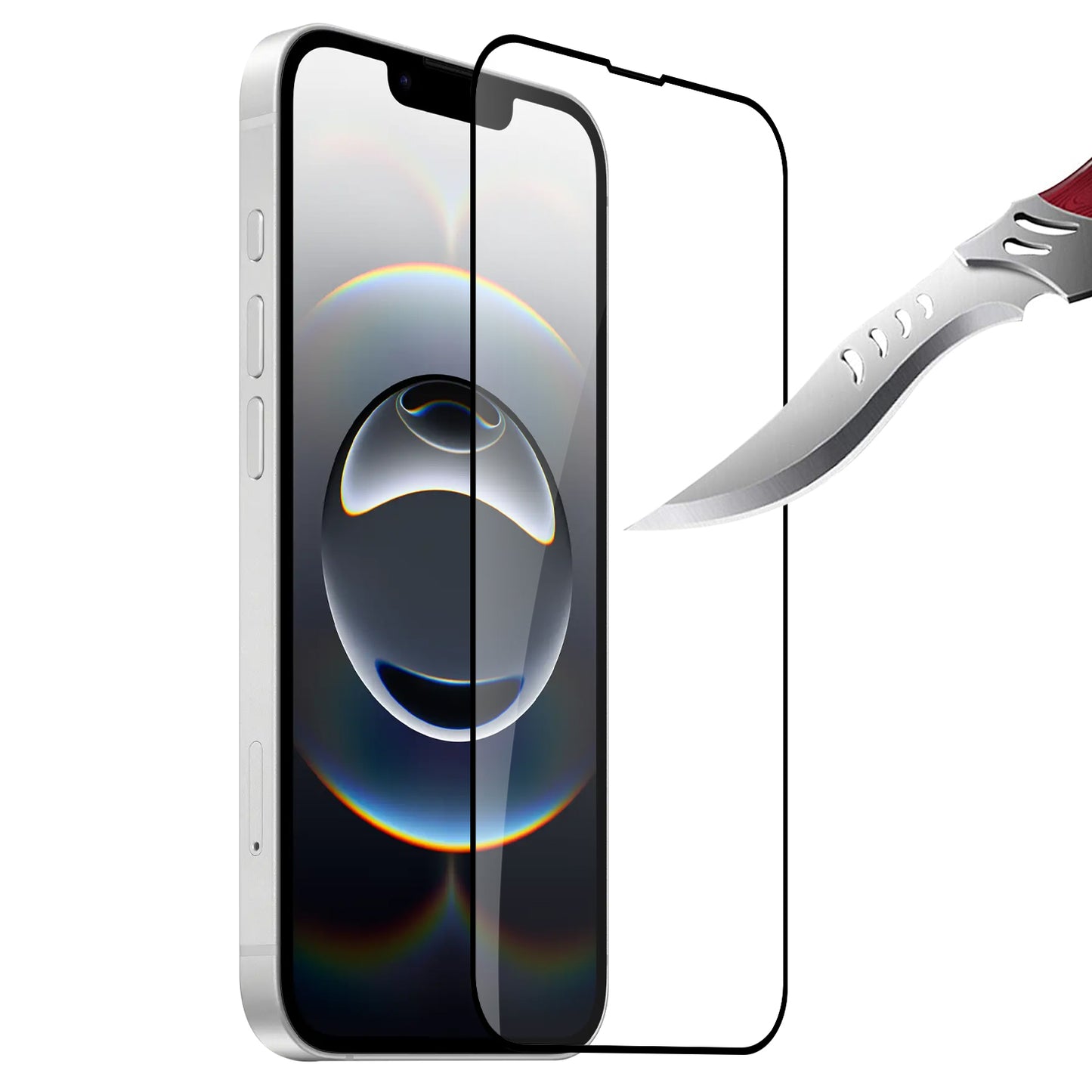 Tempered Glass Screen Protector [Full Coverage] Curved Black Edged 9H Hardness Glass Screen Protector