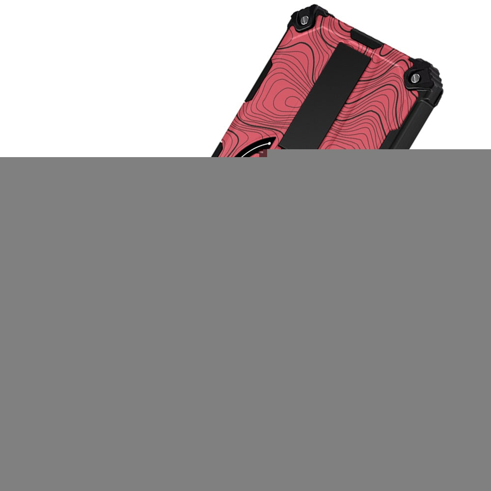 For Samsung Galaxy A16 5G Texture Design Stylish Invisible Kickstand Case, MagSafe Compatible Hybrid Shockproof Cover, Car Mount Friendly Case Cover