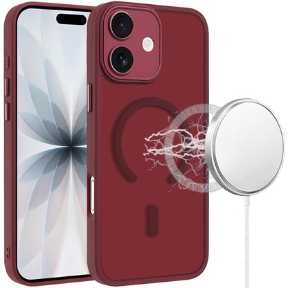 Phone Case for Apple iPhone 17 (6.3") Matte Frosted Magnetic Hybrid Hard PC Soft TPU Camera Protection Slim Shock Absorbing Anti Fingerprint Cover